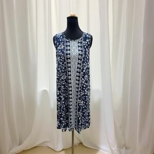 Maurices Navy and White Floral Midi Dress